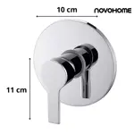 Grifería Para Ducha de Baño Monocomando Novohome Cromo