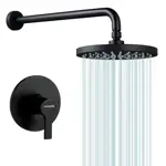 Grifería Para Ducha de Baño Monocomando Novohome Negra