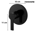 Grifería Para Ducha de Baño Monocomando Novohome Negra