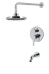 Grifería Monocomando Ducha C/Transf Novohome Embutir Cromo