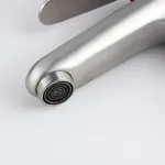 Griferia Lavatorio Baño Monocomand Novohome Acero Inox Cromo
