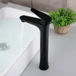 Griferia Lavatorio Monocomando Alto Novohome Acero Inox Negro