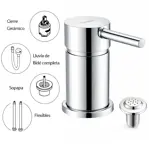 Grifería Baño Bidet Monocomando Con Transferencia Novohome