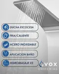 Ducha Escocesa Hidromasaje Vox Griferias Panel De Ducha Acero