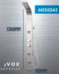 Ducha Escocesa Hidromasaje Vox Griferias Panel De Ducha Acero