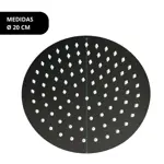 Flor De Ducha Redonda Novohome 20cm Acero Inox Color Negro