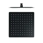 Flor De Ducha Cuadrada Novohome Acero Inox Color Negro