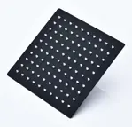 Flor De Ducha Cuadrada Novohome Acero Inox Color Negro