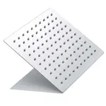 Flor De Ducha Cuadrada Novohome Acero Inox Color Cromado