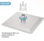 Flor De Ducha Cuadrada Novohome Acero Inox Color Cromado