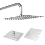 Flor De Ducha Cuadrada Novohome Acero Inox Color Cromado