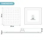 Flor De Ducha Cuadrada Novohome Acero Inox Color Cromado