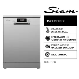 Lavavajillas  15 Cubiertos Acero Inoxidable LsiLj15x