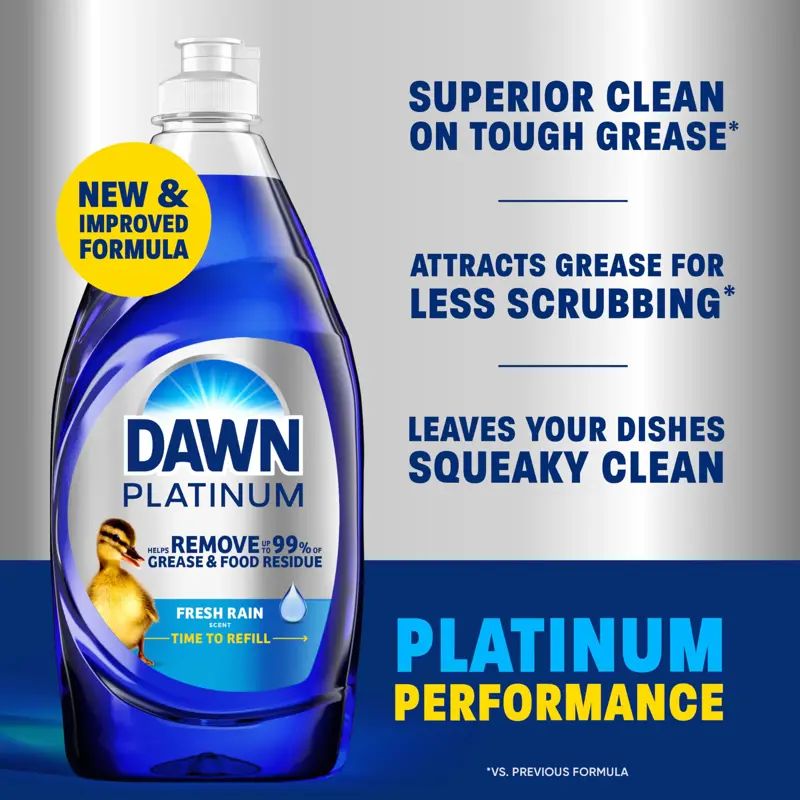 Detergente para lavar platos Dawn Platinum Aroma Lluvia Fresca 385?ml
