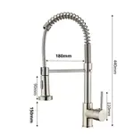 Grifería Cocina 2 En 1 Monocomando Novohome Flexible Negra