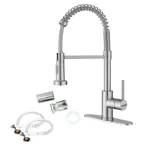 Grifería Cocina 2 En 1 Monocomando Novohome Flexible Cromo