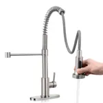 Grifería Cocina 2 En 1 Monocomando Novohome Flexible Cromo