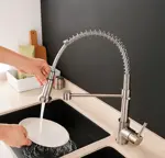 Grifería Cocina 2 En 1 Monocomando Novohome Flexible Cromo