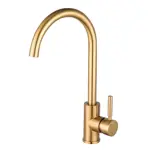 Grifería Para Cocina Monocomando Novohome Giratorio Gold