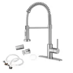 Grifería Cocina 2 En 1 Monocomando Novohome Flexible Cromo