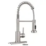Grifería Cocina 2 En 1 Monocomando Novohome Flexible Cromo