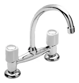 Grifo De Cocina Doble Comando  Lorc...
