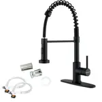 Grifería Cocina 2 En 1 Monocomando Novohome Flexible Negra