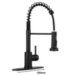 Grifería Cocina 2 En 1 Monocomando Novohome Flexible Negra