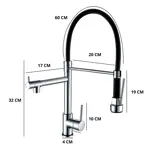 Grifería P/Cocina Monocomando Doble Función Novohome Dorado