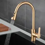Grifería P/Cocina Monocomando Extensible Novohome Dorada