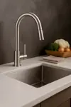 Grifería Para Cocina Monocomando Giratorio Novohome Satínado