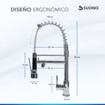 Griferia Cocina Canilla extensible Doble salida