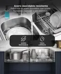 Bacha Doble Cocina Rieti By Gadnic 84cm Acero Inoxidable