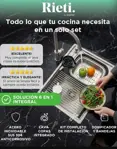 Bacha de Cocina Inteligente Rieti by Gadnic 75 cm Set Completo Acero Inoxidable 304