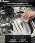Bacha de Cocina Inteligente Rieti by Gadnic 75 cm Set Completo Acero Inoxidable 304