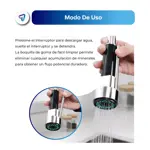 Grifería Cocina Moderna Canilla Monocomando Extensible Negro Mate Waggs