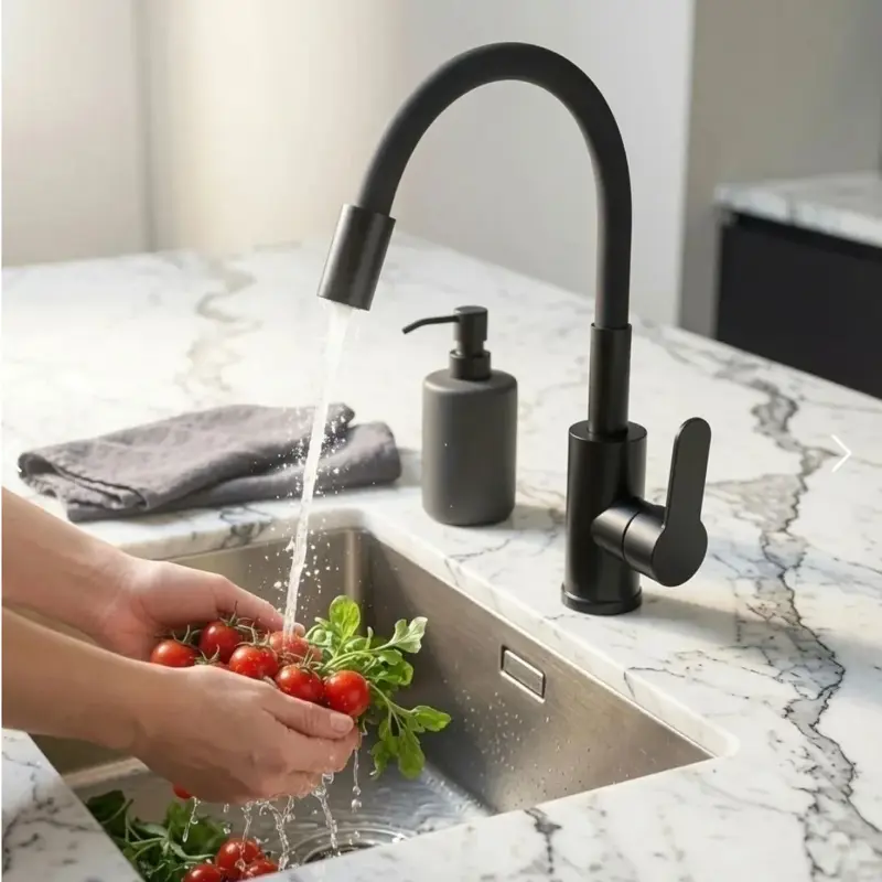 Canilla Monocomando Con Cuello Flexible Griferia