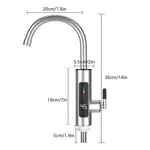 Canilla Grifería Con Calentador Rapido Electrica Acero Inox