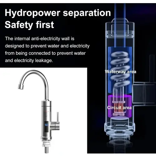 Grifo Calentador De Agua Eléctrico Con Pantalla Digital