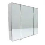 Botiquín 3 Cuerpos Acero Inox 70x60x8 HD10 Entero C/ Espejo