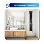 Ducha Escocesa Multifunción 5 en 1 Hidromasaje Columna Waggs Negro