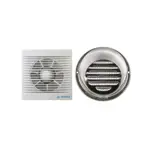 Extractor de Baño 6 pulgadas Con Rejilla Fija de Acero Inoxidable