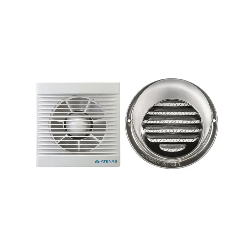 Extractor de Baño 6 pulgadas Con Rejilla Fija de Acero Inoxidable