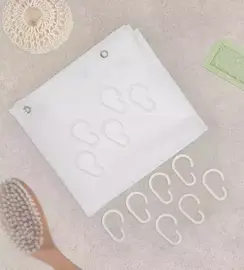 Protector Cortina De Baño Con Ganch...