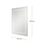 Espejo Luz Led Sansei Mizu Baño Calida Fria 80 X 60cm SAMZELC1APIR8060ALE 