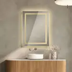 Espejo Luz Led Sansei Mizu Baño Calida Fria 80 X 60cm SAMZELC1APIR8060ALE 