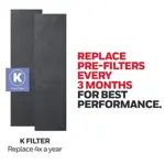 Prefiltro purificador de aire Honeywell Household, paquete de 2, negro