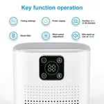 Purificador de aire Honeyuan H13 HEPA para habitación grande de 600 m², blanco