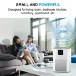 Purificador de aire Honeyuan H13 HEPA para habitación grande de 600 m², blanco
