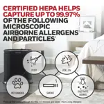Purificador de aire Honeywell AllergenPlus HEPA HPA200 negro